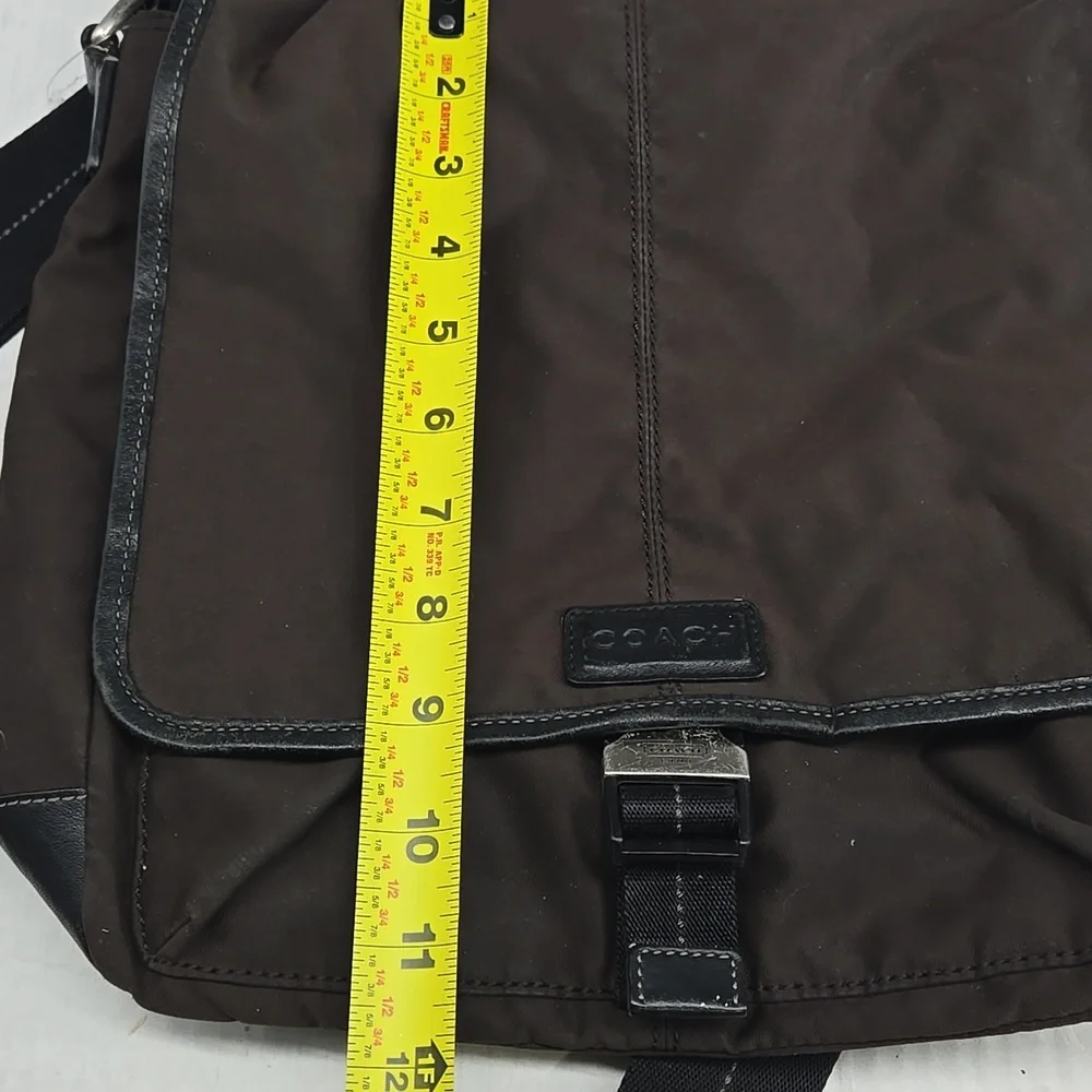 Coach Varick Brown Nylon Messenger Bag